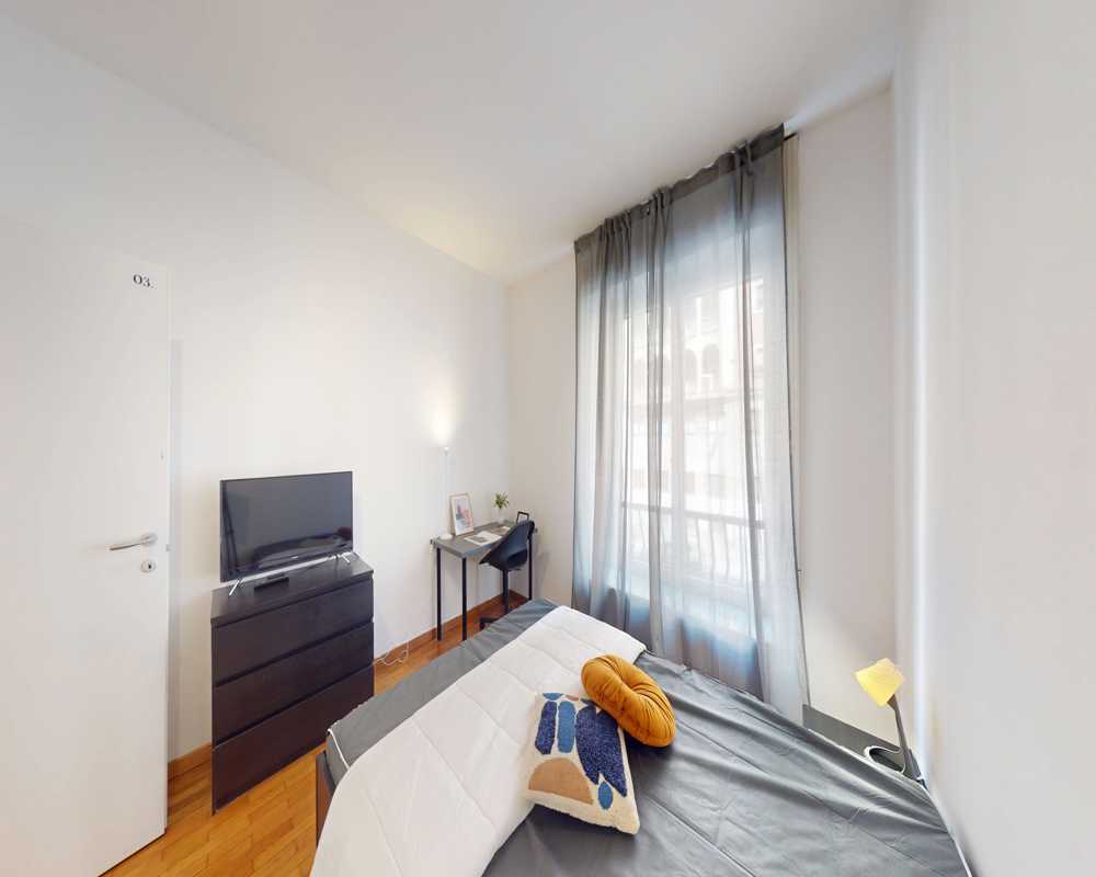 Accogliente stanza singola con portineria - in Milano