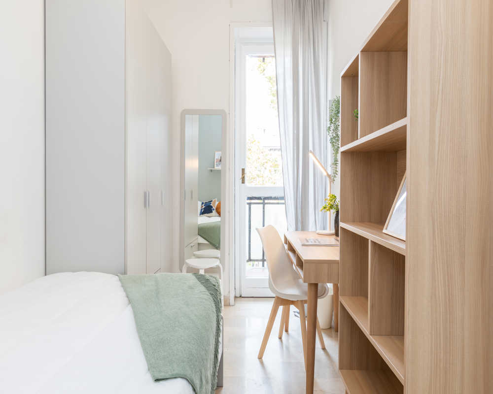 Habitación individual Milano, 4 habitaciones, 9,51m² — foto 3